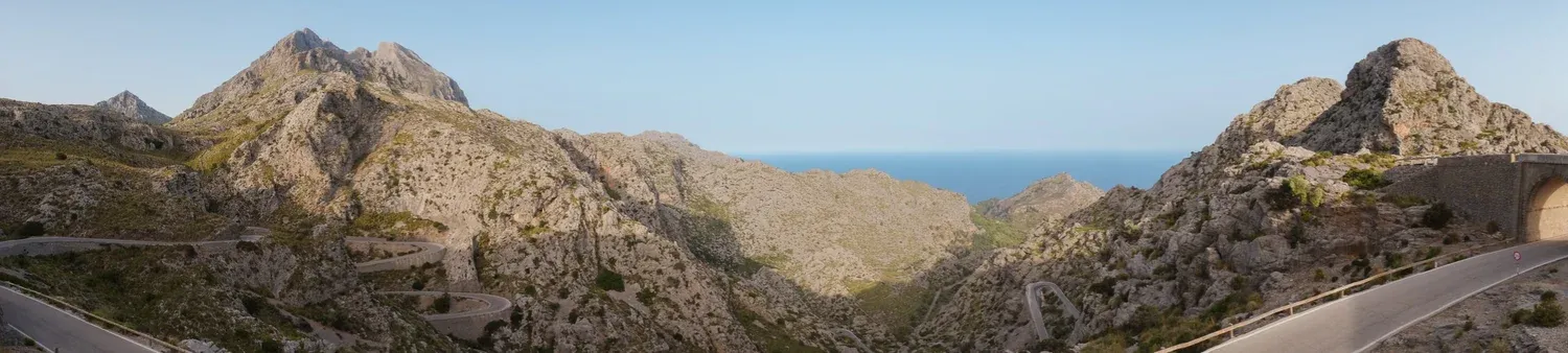 Panoramic view of Sa Calobra, Mallorca