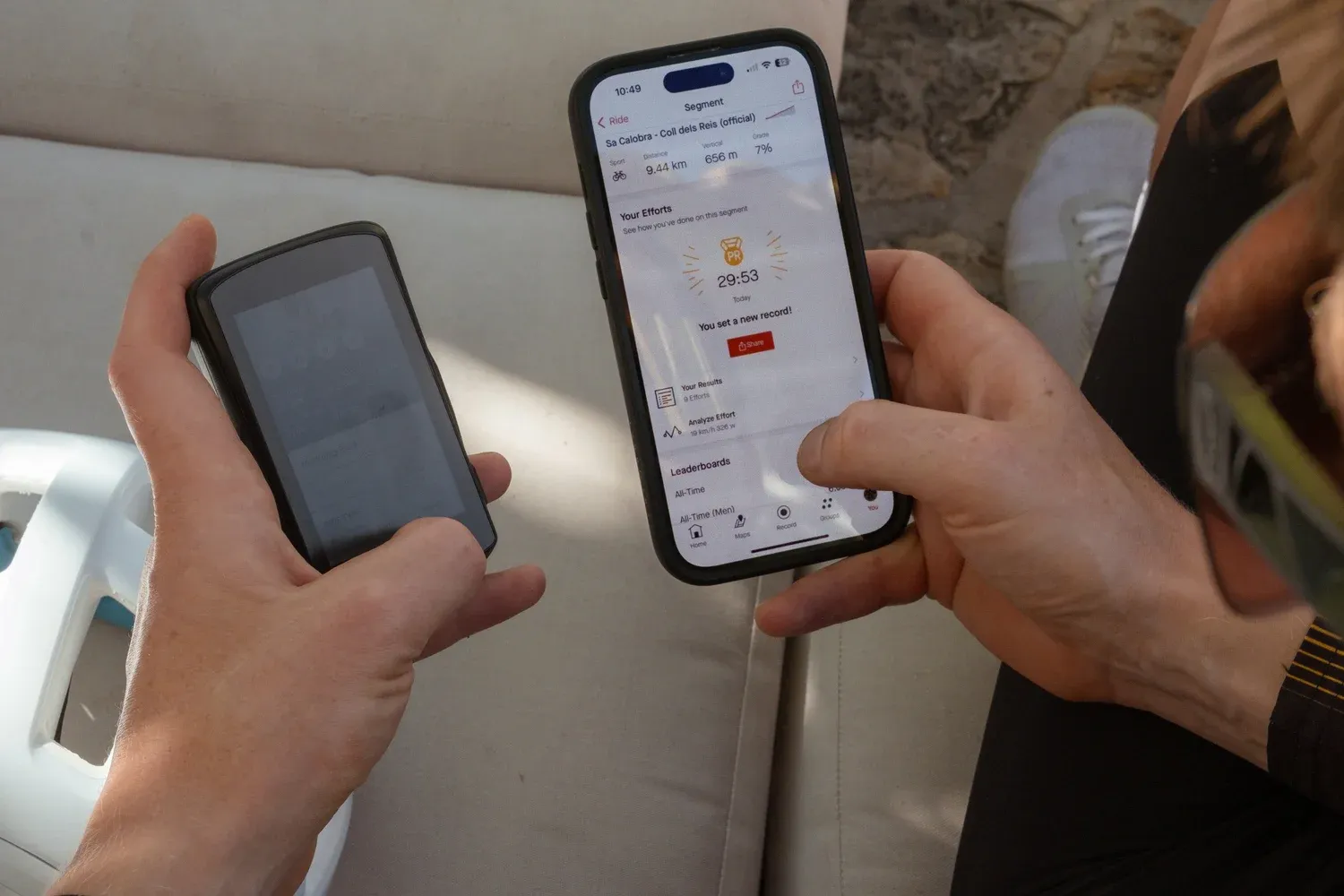 Strava segment confirmation: 29:53