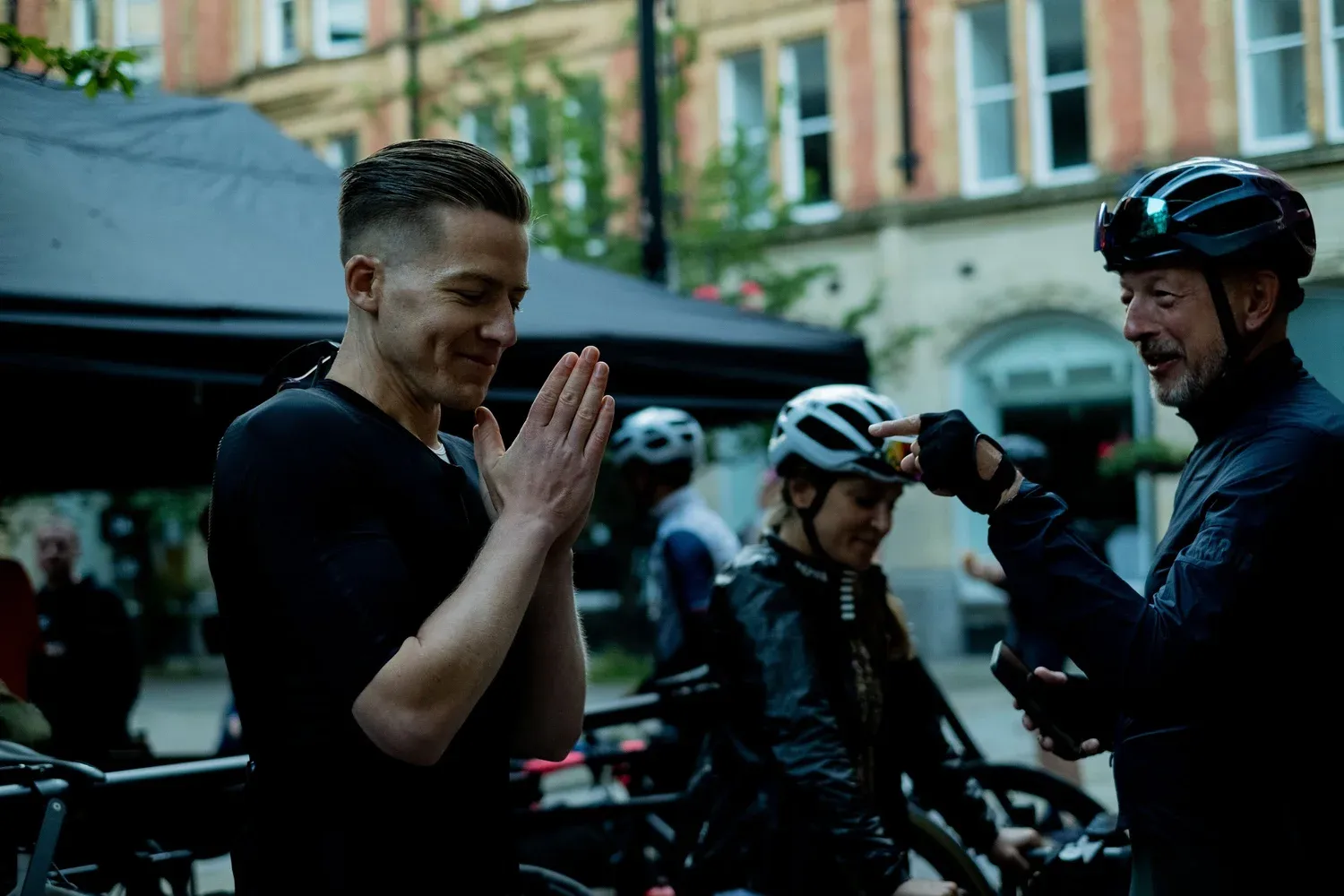 Gareth Winter at the finish of Manchester to London 2022